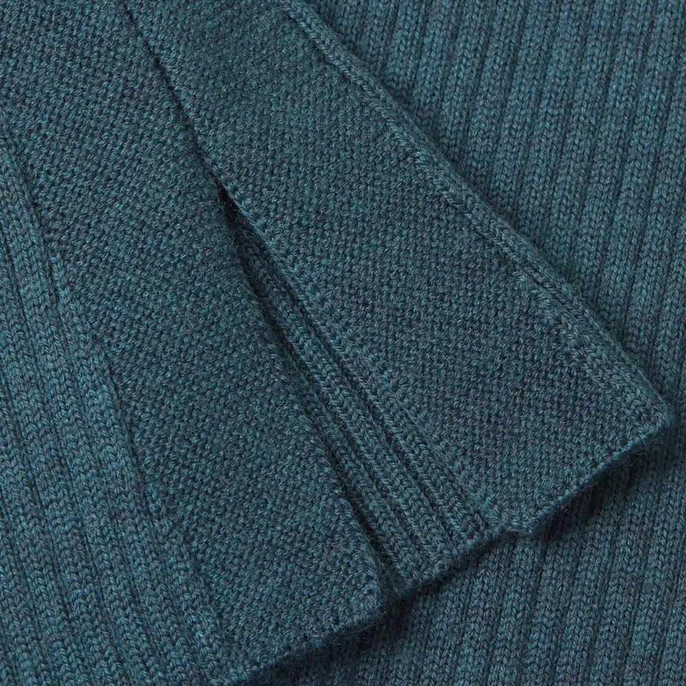 EILEEN FISHER Ribbed Turtleneck‎ Wool Tank In Alpine L - Picture 15 of 16